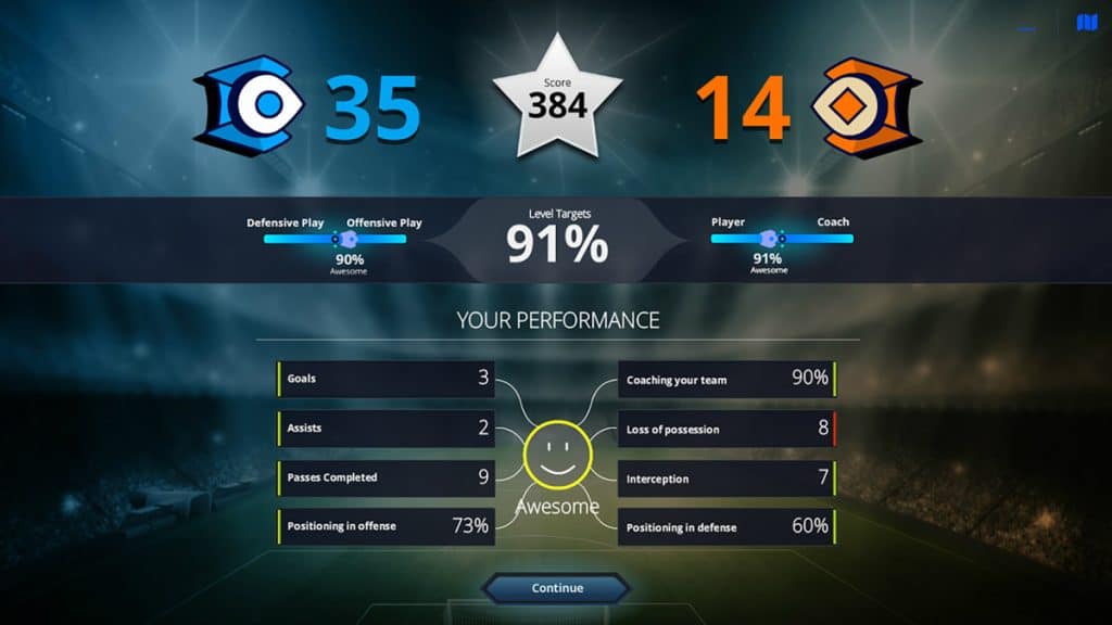 Intelligym's indlæringsprogram kan ved første øjekast godt ligne et hvilket som helst fodbold- og managervideospil